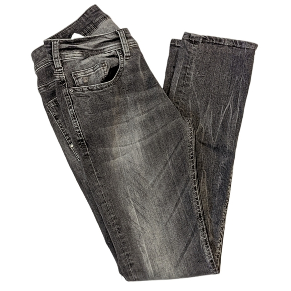 Buffalo David Bitton Max-x skinny stretch black/grey jeans sz 28 - Picture 2 of 9